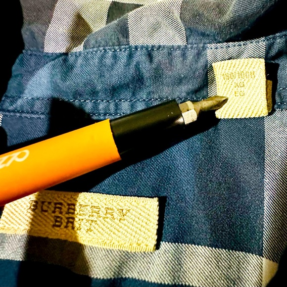 🔥SOLD🔥 BURBERRY BRIT XL 23” p2p NOVA CHECK Button Up Shirt, Clean, Authentic - Picture 5 of 8